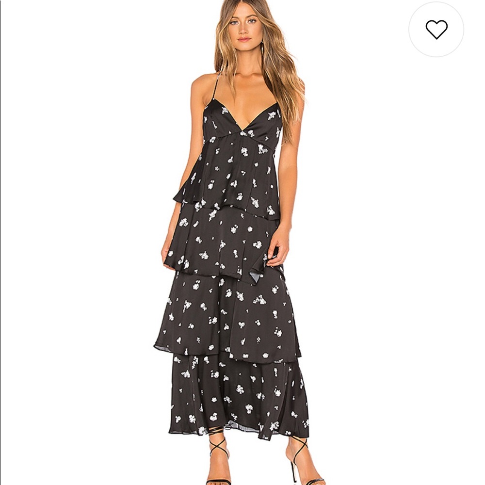 Bardot Dalia Tiered Dress in Midnight
